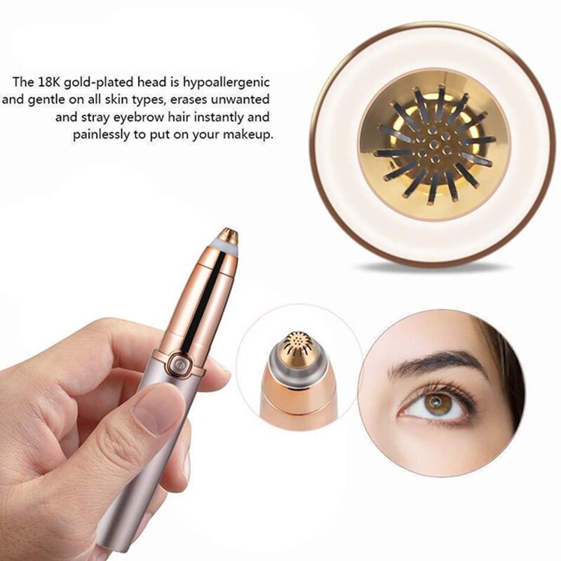 USB Rechargable Protable Mini Electric Eyebrow Trimmer Lip Face Facial Hair Razor Epilator Pen Hair Remover Eyebrow Shaver