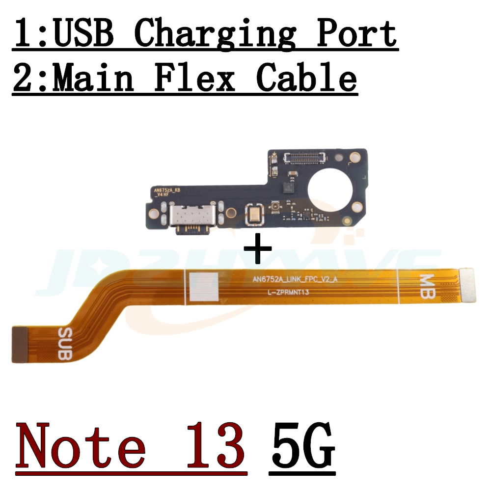USB-Ladeanschluss SIM-Kartenleser-Anschlussplatine für Xiaomi Redmi Hinweis 9S 9 10 10s 11 11s 12 12S 13 Profi+ 5G 4G Hauptflexkabel: verrotten