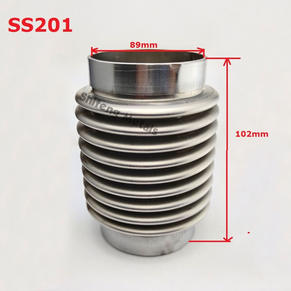 Double layer EXhaust Flex Pipe Bellow Flexible Joint Coupler 102mm In Length auto accessories: 89x102mm