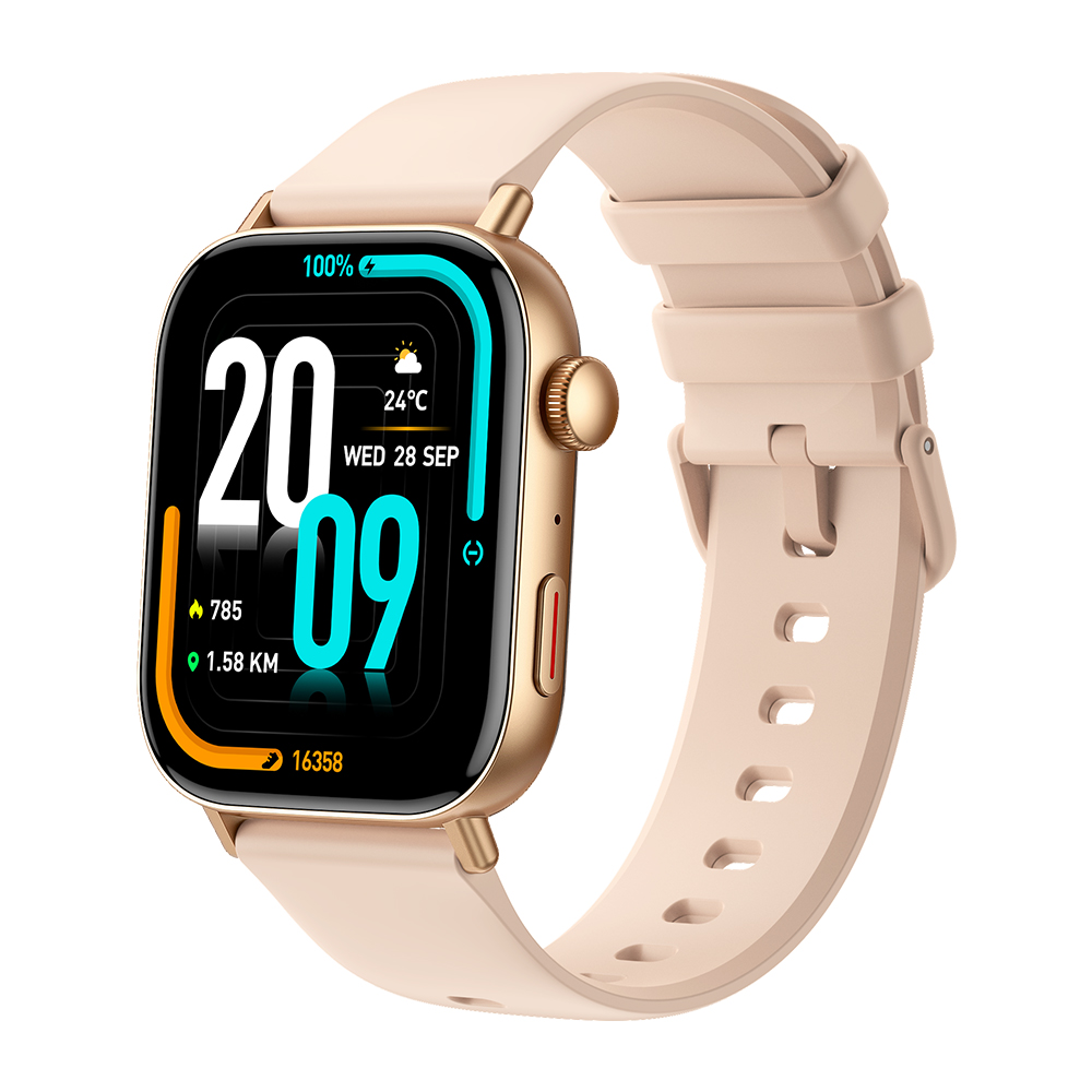 COLMI C8 Max Voice Calling Smart Watch 1,93 "groot HD-kleurendisplay Gezondheids- en fitnesstracking smartwatch voor mannen en vrouwen: Goud