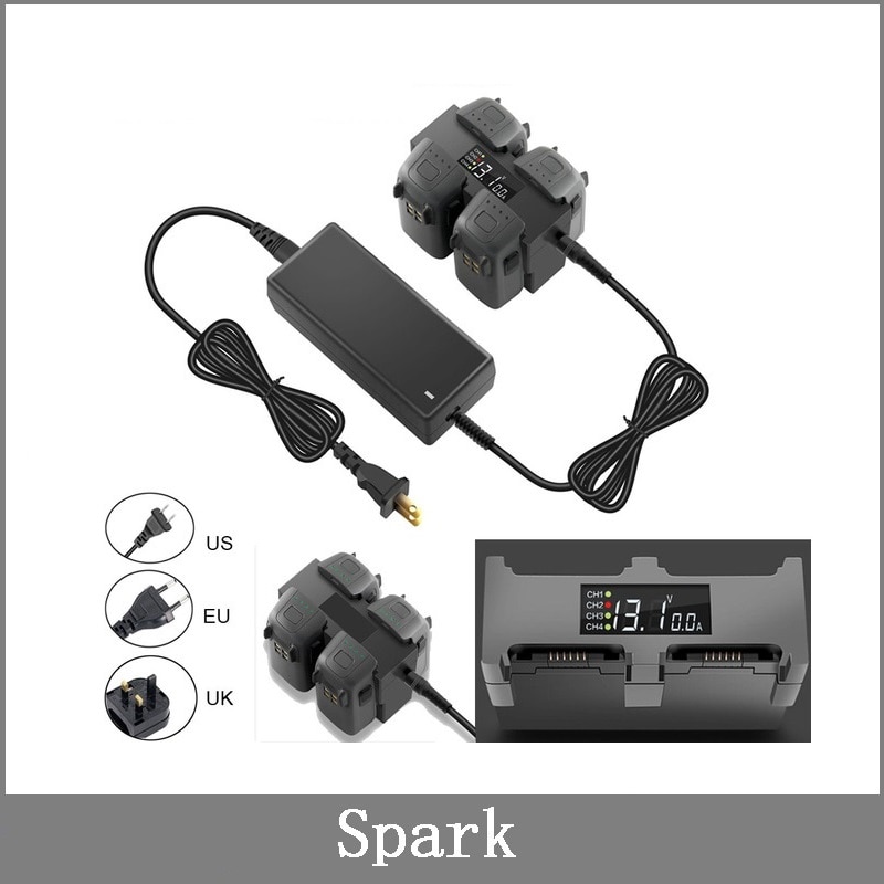 DJI Spark 4in1 Batterij Oplader Hub RC Intelligente Quick Display Opladen Voor Spark