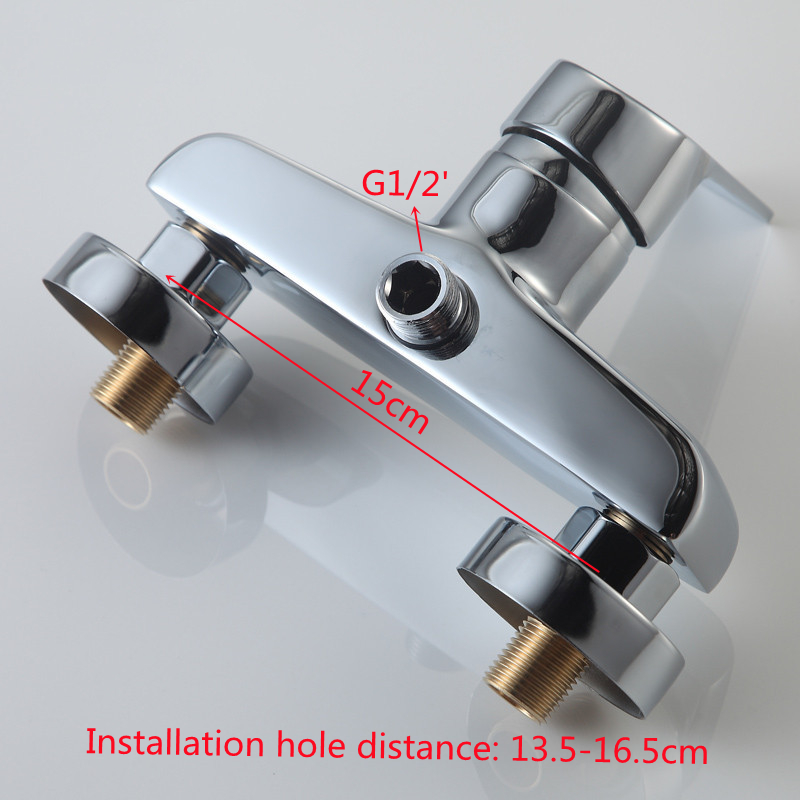 Bathroom Mixer Bath Tub Brass Chrome Mixing Control Valve Wall Mounted Shower Faucet Cold And Concealed Faucet