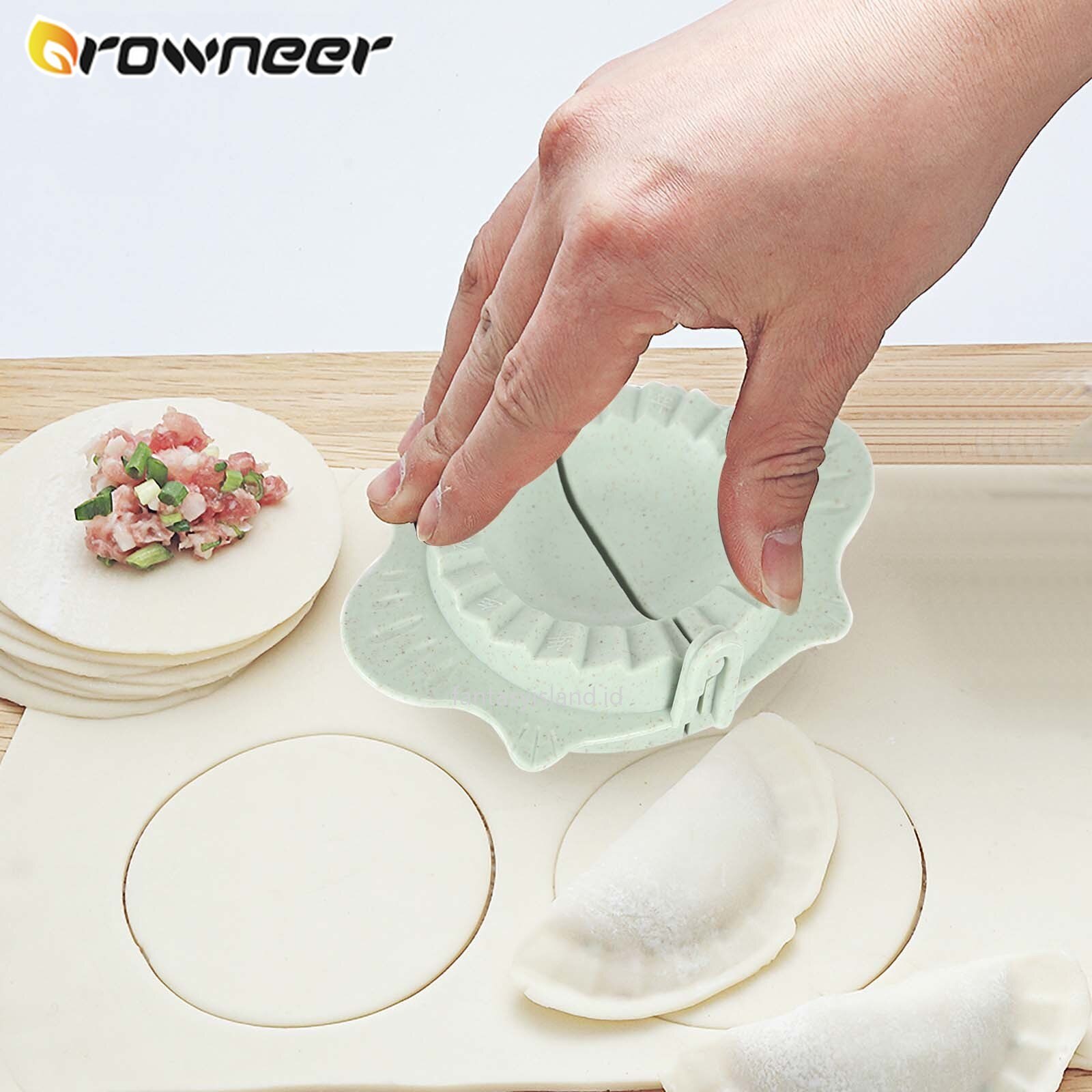 Diy Dumplings Mold Niet-toxisch Tarwe Stro Jiaozi Mallen Handig Dumpling Maker Keuken Ronde Gezicht Schil Automatische Gebak Gadgets