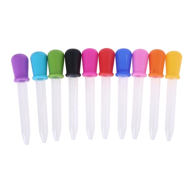 6/7/8/10 st baby dropper medicin matare barn medicin enhet silikon pipett flytande mat dropper spädbarn redskap 5ml: 9 st