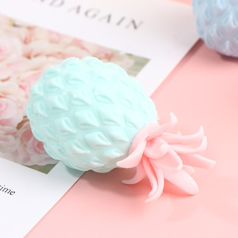 Rolig mjuk ananas anti-stress boll leksak för barn, vuxen fidget squishy antistress kreativitet sensorisk leksak