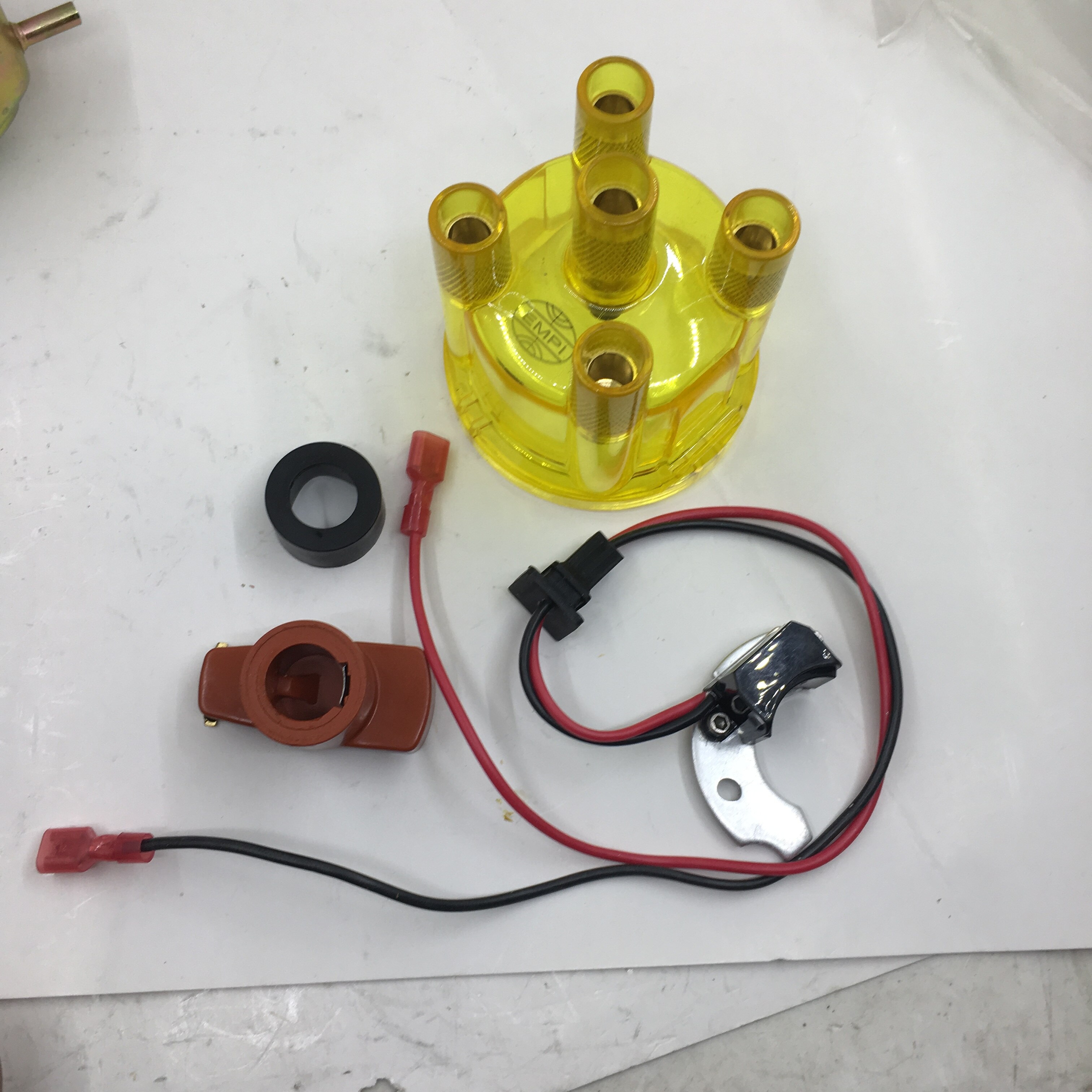 SherryBerg-kit de encendido electrónico JFU4, con distribuidor, Tapa amarilla y Rotor para Ford Pinto, distribuidor bosch