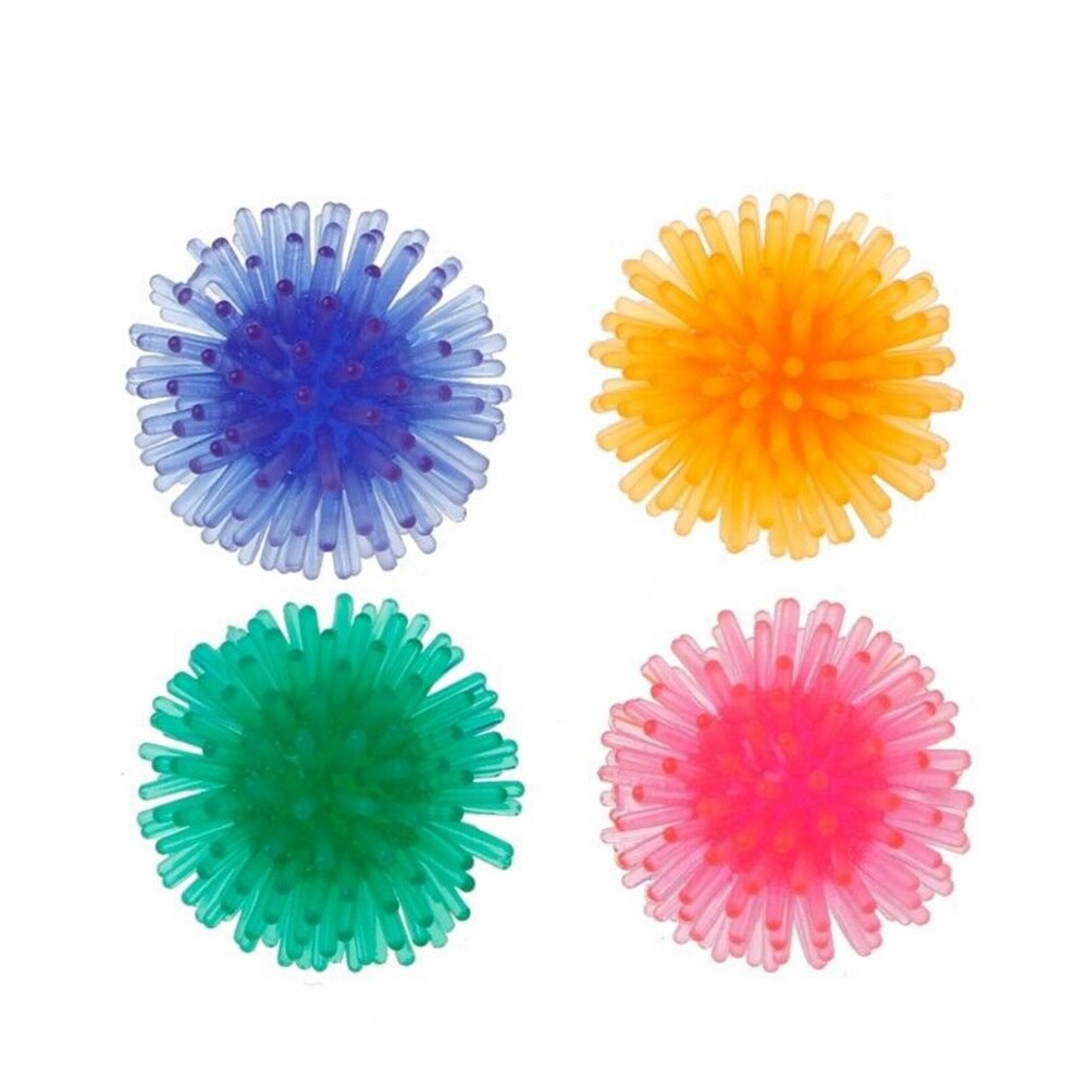 Flashing Light Up Lovely Dog Puppies Cat Pet Hedgehog Ball Rubber Bell Sound Ball Funny Playing Toy for Pets Enjoyable