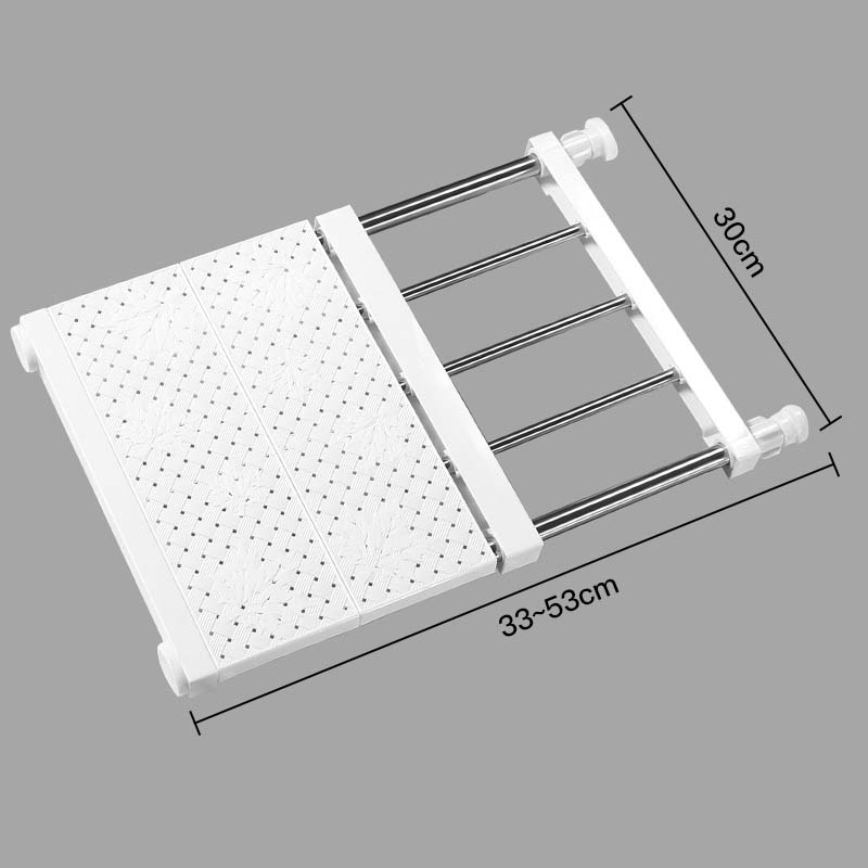 Closet Dividers Shelf Drawer Dividers Expandable Separator Nail-Free Storage Rack Shelf for Kitchen Bathroom Wardrobe: green