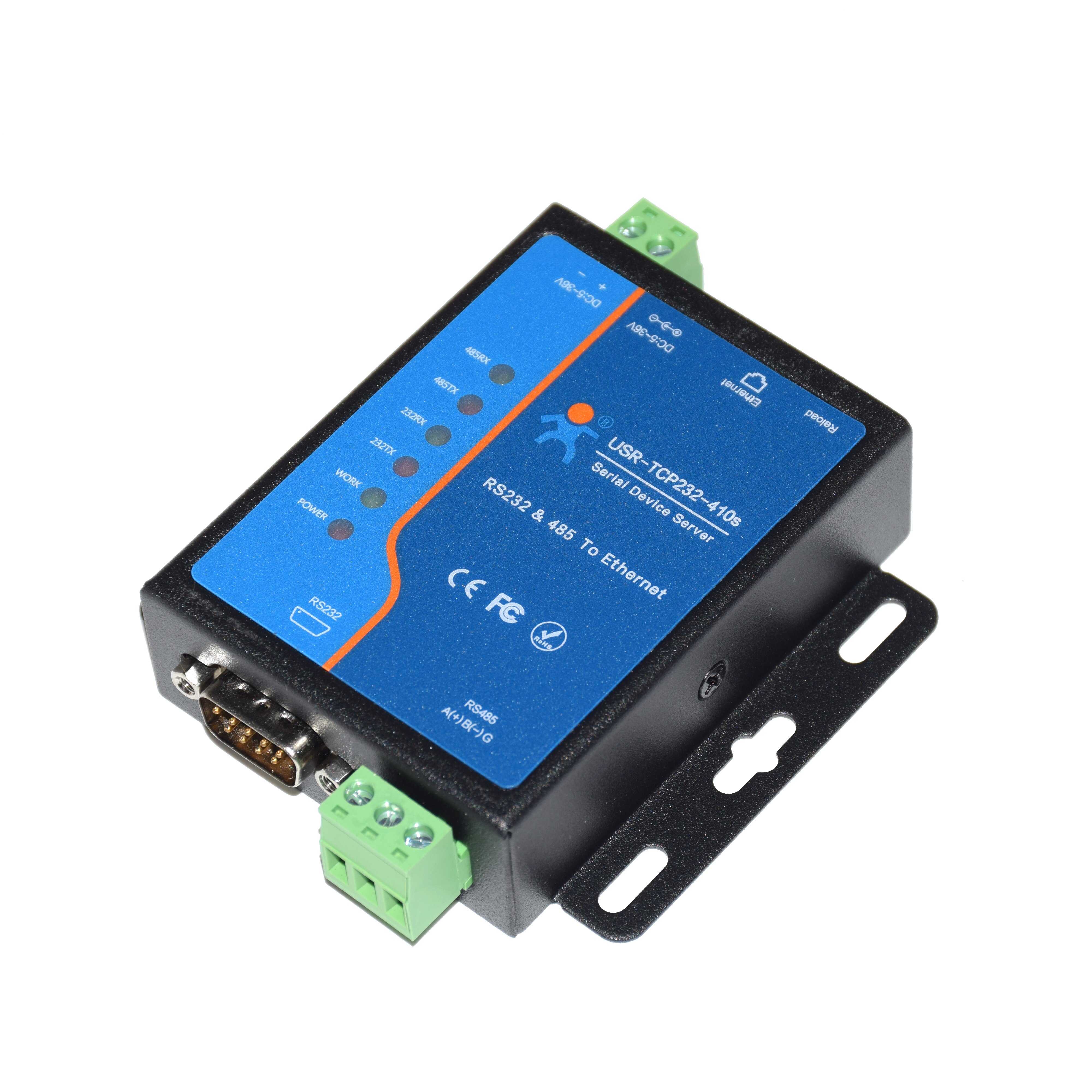 USR-TCP232-410s RS232 RS485 Serial to TCP/IP Converter with DHCP/DNS