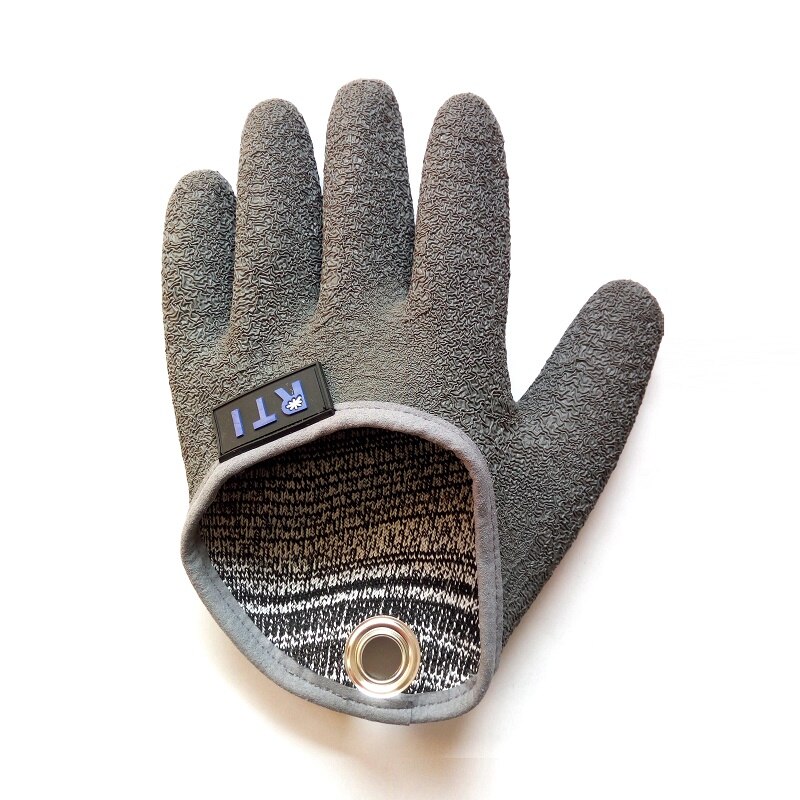ECOODA RTI, guantes de pesca grises, guantes anticorte, guantes de Mitad para atrapar peces, guantes izquierda derecha M L #
