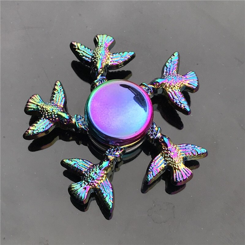3 Blad Regenboog Metalen Vinger Spinner Lager Spinner Speelgoed Volwassen Kruis Tol Decompressie Speelgoed Voor Kinderen Fidget Spinners: 8