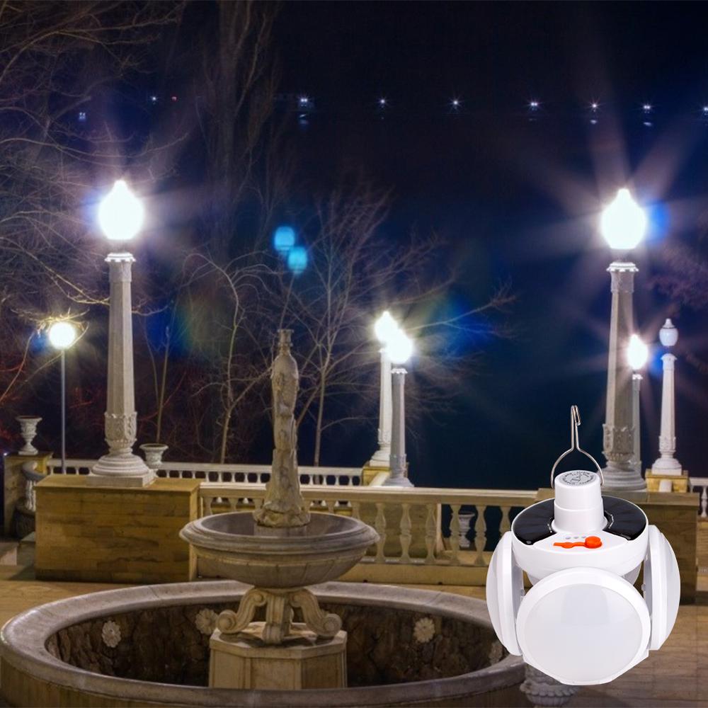 Led-lamp op zonne-energie, waterdicht, noodverlichting op zonne-energie/usb-kabel, oplaadbare lamp, draagbare campingtuinverlichting, zonnelamp