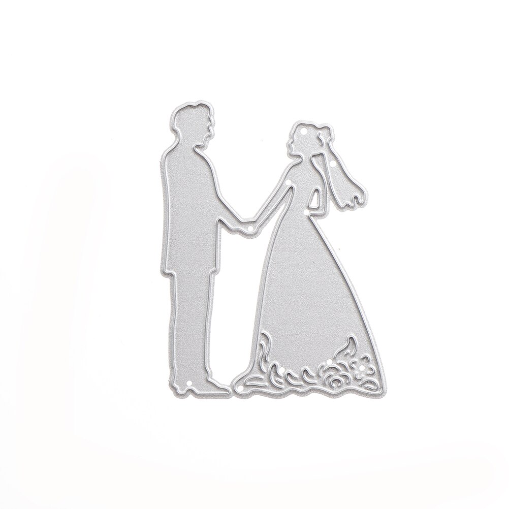 Bryllup bruden og brudgommen dør nedskæringer scrapbooking metal skære dør ldie nedskæringer til kortfremstilling