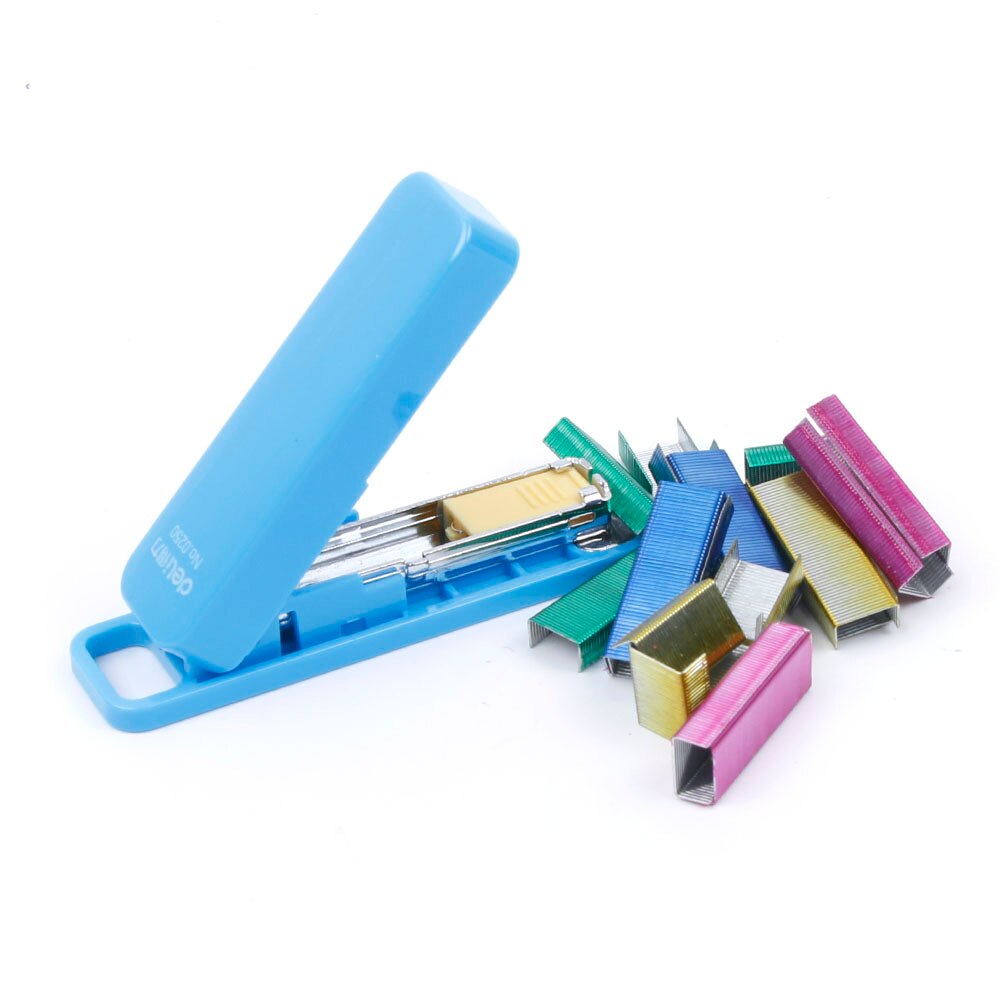 Mini Stapler Candy Color Staples Set Office Stationery Paper Binding Binder Book School Office Stationery Supplies