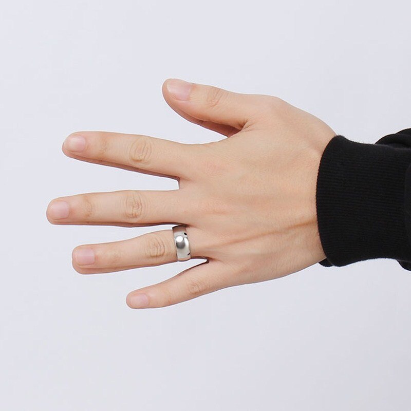 Innvendig regnbue lgbt ring for menn rustfritt stål bryllup band ring 8mm brede gay pride smykker
