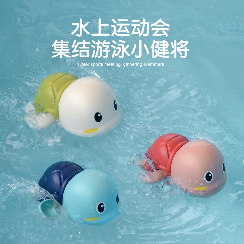 Bad Speelgoed Voor Kids Baby Bad Water Spelen Cool Zwemmen Kleine Schildpad Lente Up Keten Kinderspeelgoed Speelgoed Voor baby
