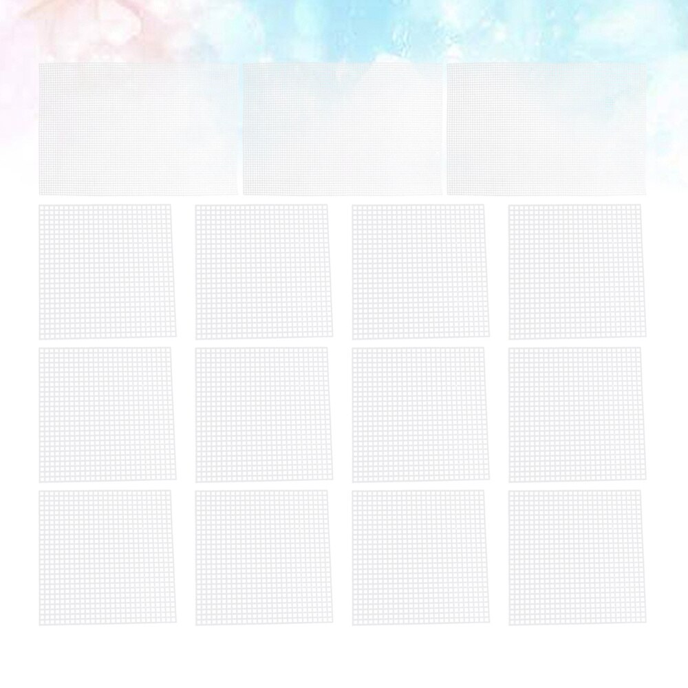 15 Pcs Plastic Canvas Sheets Portable Practical Cross-Stitch Canvas Sheets for Tapestry Cross Stitch