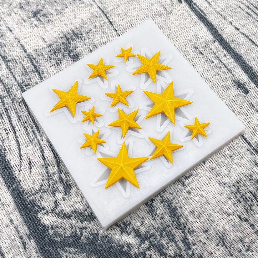 Sterne Silikon Zucker Schimmel Schokolade Cupcake Backform Fondant Kuchen Dekorieren Werkzeuge