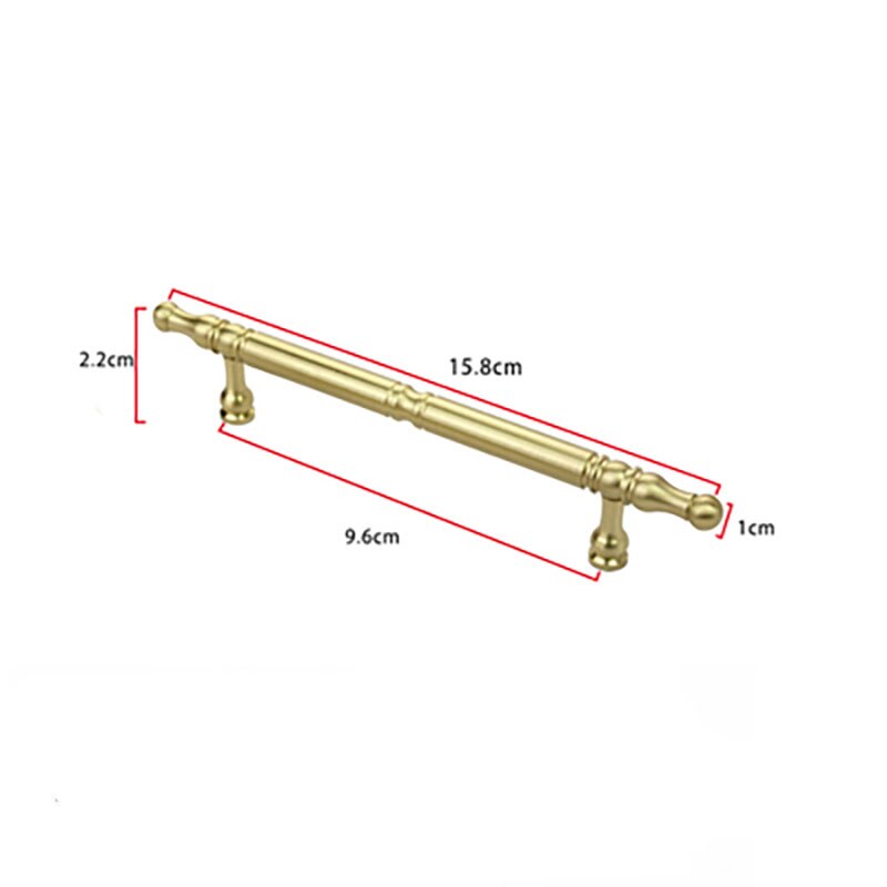 Guld mässing skåp knoppar köksskåp handtag garderob handtag byrå handtag låda drar möbelbeslag: 158mm längd / 5 st