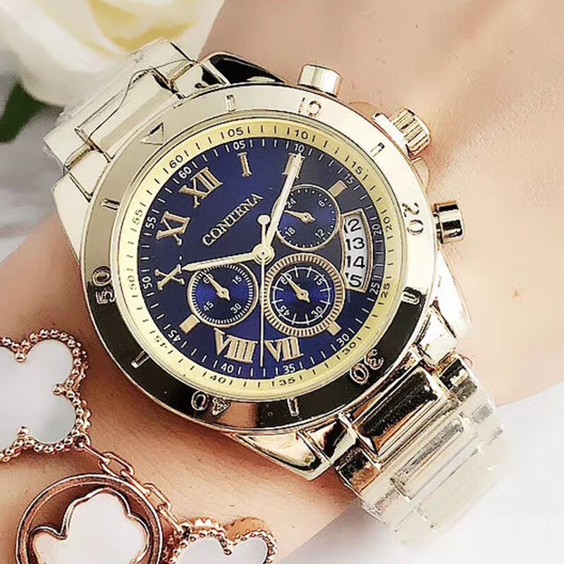 Zegarek damski montre femme Frauen Uhren Damen Quarzuhr Relogio Feminino Original Berühmte Contena Genf Uhr