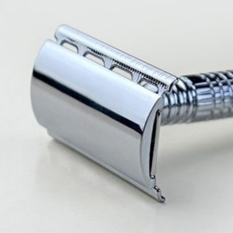 Klassisk barberbladsholder til barbering af barberblade til mænd, barbermaskine, sikkerhed i rustfrit stål til mænd, barber lige barberblade
