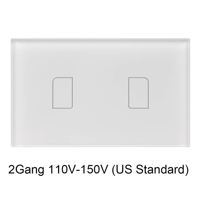 Broadlink TC2 1/2/3Gang 433Mhz Verbinding Muur Touch Panel Licht Schakelaar Afstandsbediening Ons Standaard voor Smart Home Systeem 2019New: 2Gang US 110V-150V