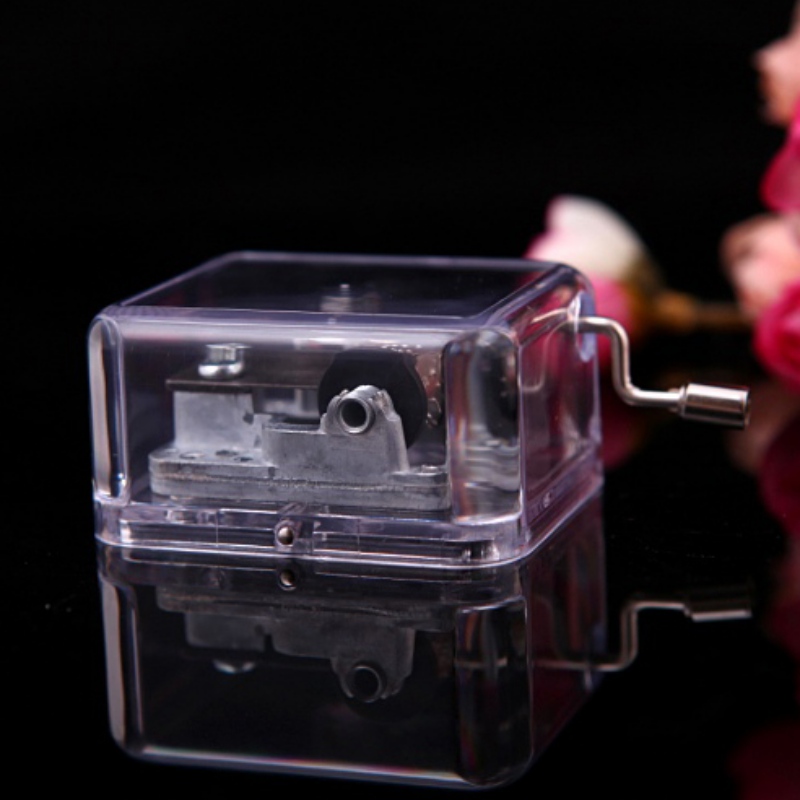 Lovely Music Box DIY Craft Vintage Musical Gold Hand Hurdy Gurdy Castle in the Sky 5 Songs Music Boxes