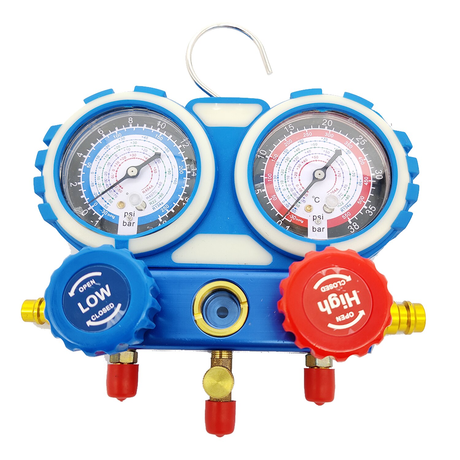 Dla R134 R22 R404A R407C podwójny zawór manometr samochodów klimatyzacja czynnik chłodniczy freon pierścienie uszczelniające diagnostyczne naprawy