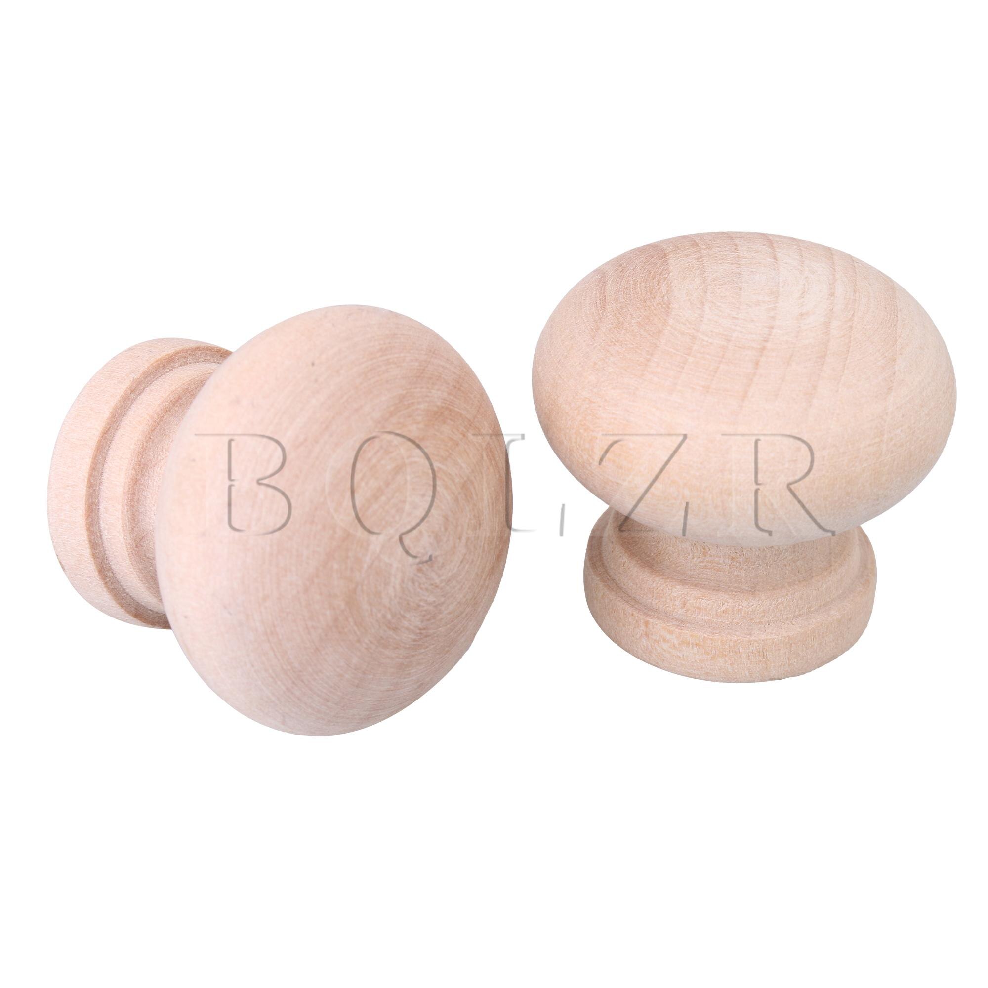 Bqlzr 28Mm Houten Handvat Ronde Kast Lade Knoppen Pulls Handvatten Set Van 10