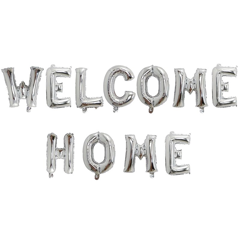 1set Rose Gold Willkommen Zu Hause Brief Folie Luftballons Willkommen Zurück zu Hause Event Party Decor Supliers Aufblasbare Luft Bälle dekoration: Rose Rot