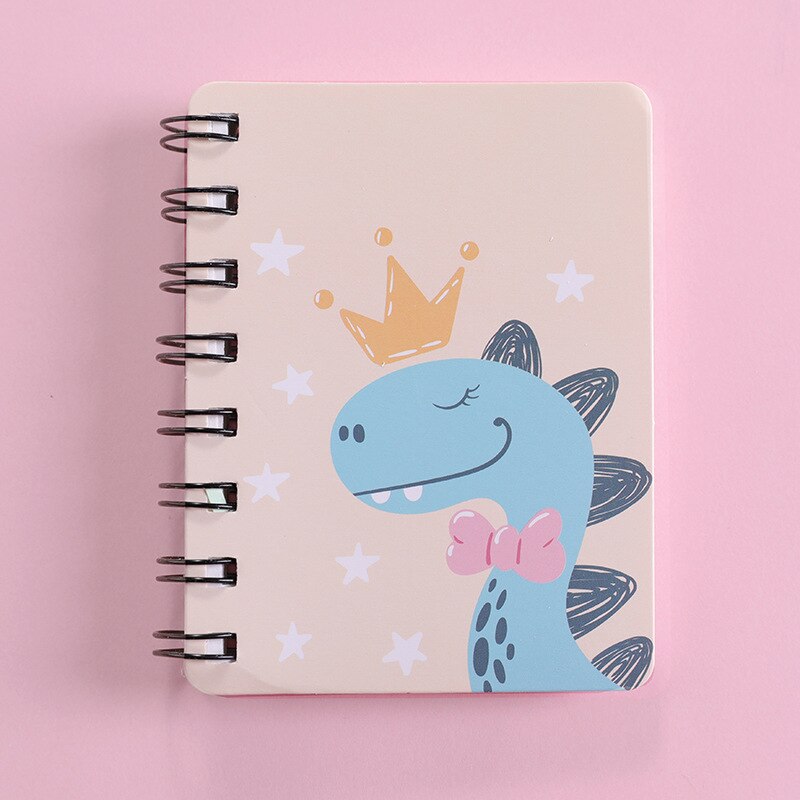 Kawaii Cat Binder Spiral Notebook A7 Cute Dinosaur Writing Pads Pocket Books For Kids Korean Stationery School Supplies: 10