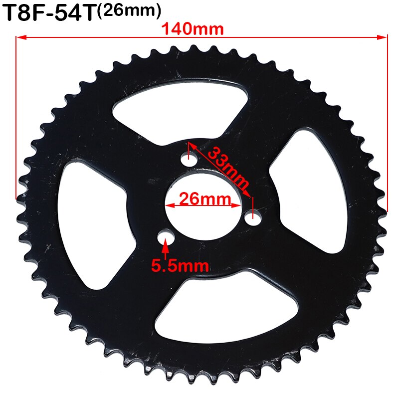 T8F 38T 44T 54T 64T 74T tooth 29/35/54MM Rear Sprocket Mini Moto ATV Quad Dirt Pit Pocket Bike Cross Motorcycle 47cc 49cc Parts: sky blue