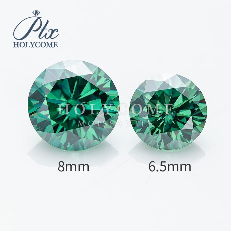 5.5mm dark green round cut in stock HOTSALE moissanite supplier VVS1 moisanite ring for jewelry making carving
