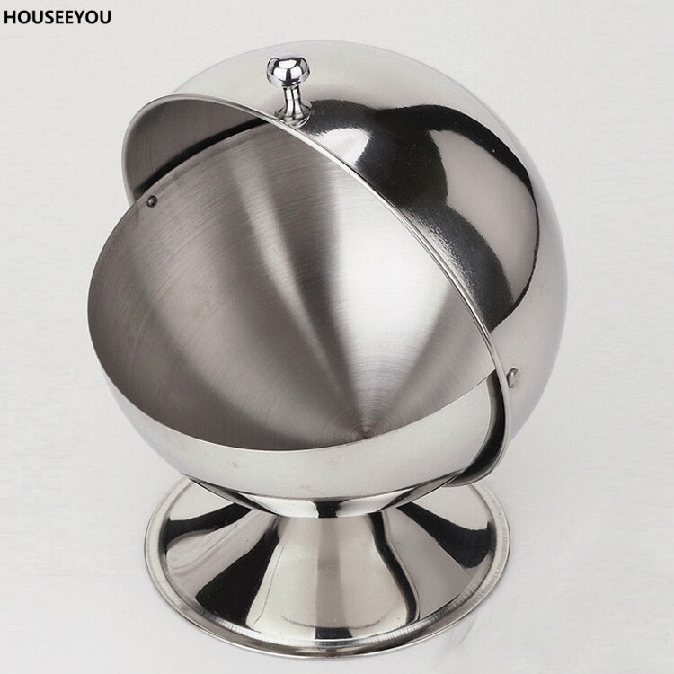 Sugar Bowl Spherical Stainless Steel Kitchen Seasoning Bottle Flip Cup Sugar Paste Monosodium Glutamate Spice Bottles