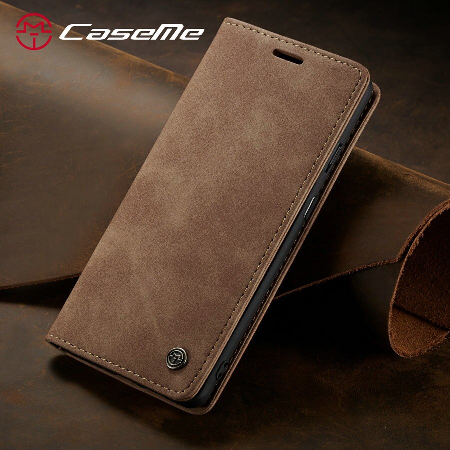 Caseme capa magnética flip para oneplus 13 12 11 8 7 pro 8t capa de telefone de couro luxuosa retrô carteira para one plus 7 8 11: EVA / Chocolate