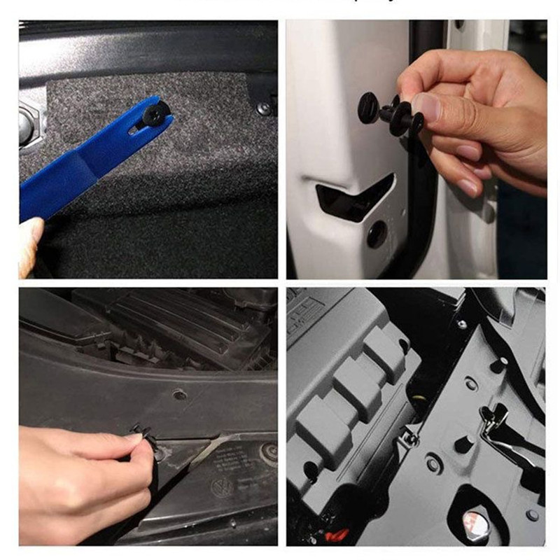 Remaches de plástico de 8mm/6mm, tornillos de sujeción para guardabarros de coche, tornillos para parachoques, Clips, remaches, agujero de 8mm, Clip de pasador de empuje de plástico, accesorios para coche