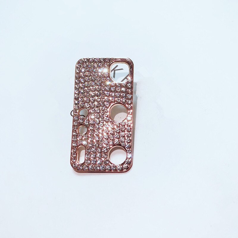 For Samsung S20 Ultra S20 Plus Telefon Lens Protective Cover 3D Rhinestone Glitter Camera Lens Film Protector Case Obudowa Etui: For Galaxy S20Plus / rose gold