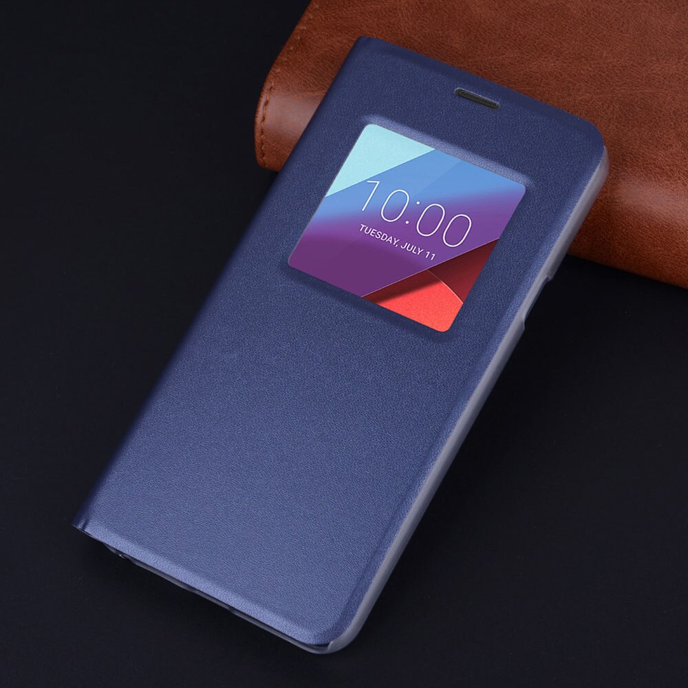 360 Flip Cover Smart Leather Magnetic Phone Case For LG Q6 Alpha Q6a Q 6 6a Plus Q6plus LGQ6 X220 X600L M700 M700A M700AN M700N: For LG Q6a / Dark blue