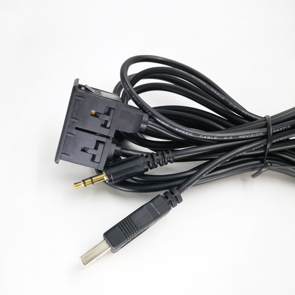 Biurlink-adaptateur USB AUX AUX, 100CM, accessoire pour voiture Fiat Grande Punto