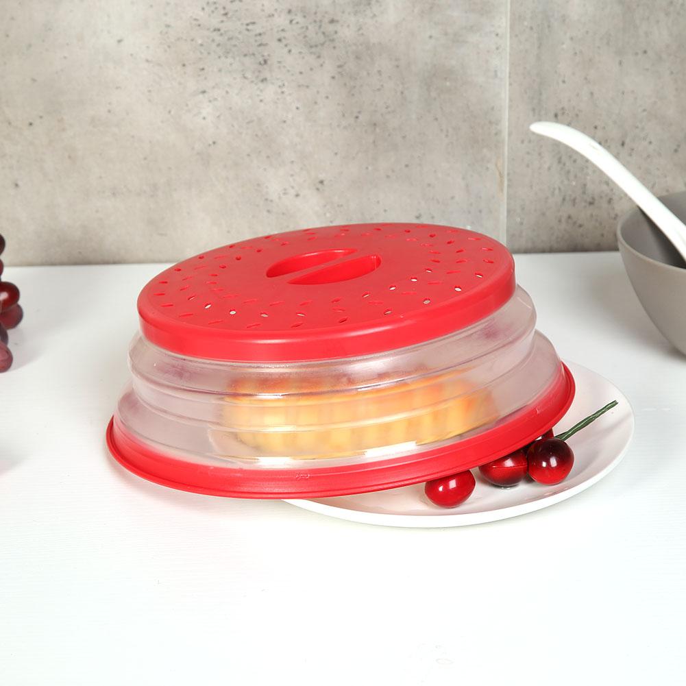 Silicone Folding Microwave Cover Lid Safety and Non-toxicity Long Service Life Plate Cover Colander Strainer for Vegetable