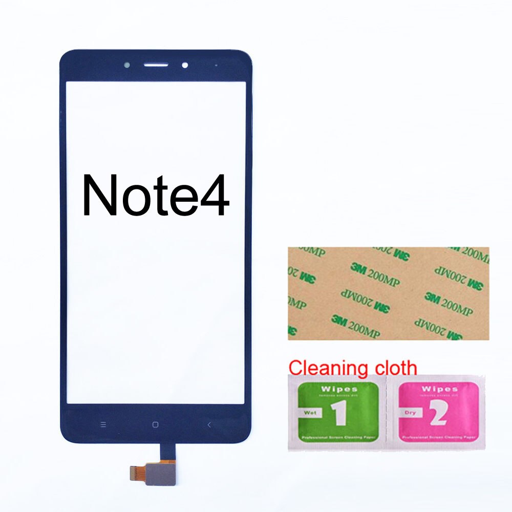 Touch screen Für Xiaomi Redmi Hinweis 1/2/3/4 Touch Screen Digitizer Sensor Glas Panel Ersatz: Note4 Black