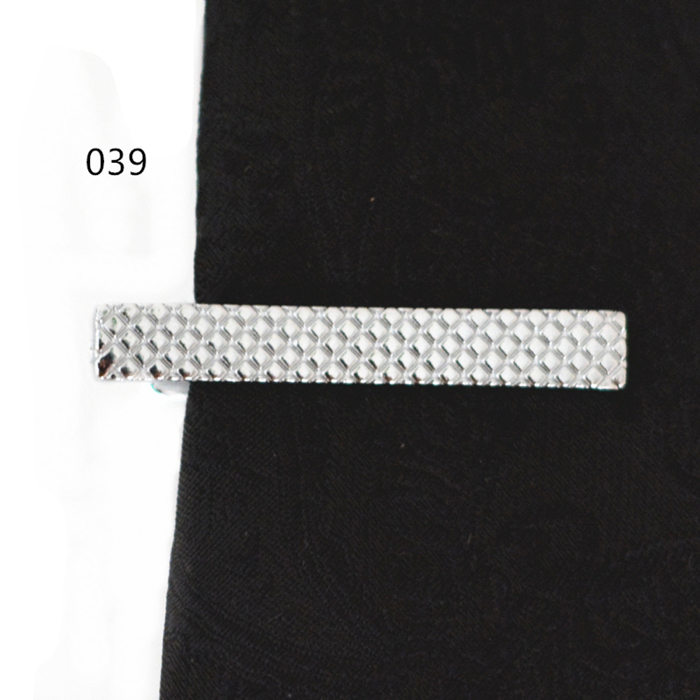 Lange 4 Cm 10 Model Retail Korte Zilveren Mannen Metalen Stropdas Tie Bar Mens Chrome Klem Plain Skinny Tie Clip pins Bars: As the picture8