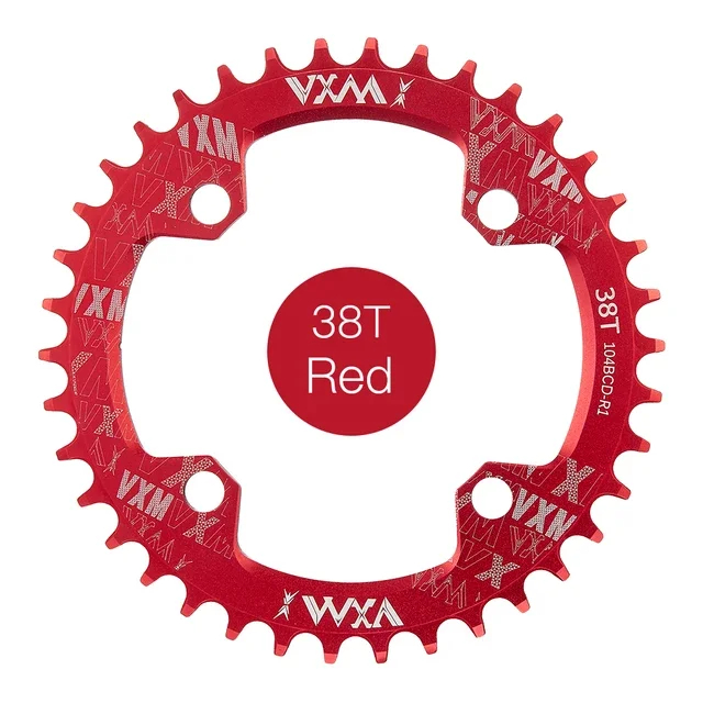 VXM-104BCD Mountainbike Crank Kettingblad Ronde 30 T-52 T Smalle Brede Ketting Wiel Ster Ring MTB licht 104 BCD Fiets Accessoire: Licht Geel