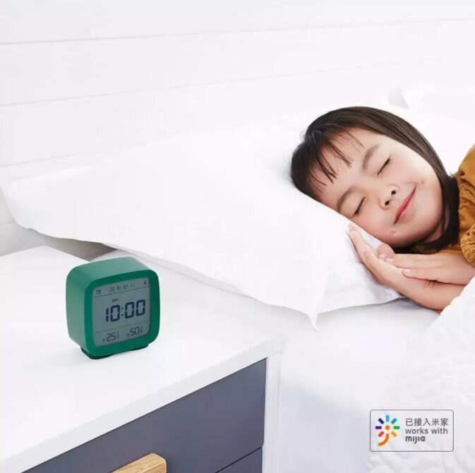 Xiaomi-reloj despertador Qingping Cleargrass con Bluetooth, pantalla de temperatura y humedad, luz nocturna ajustable con aplicación Smart Home