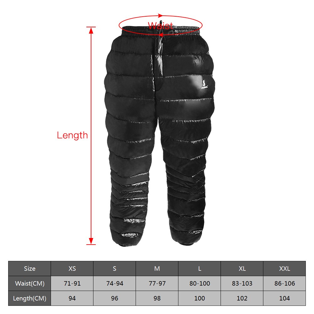 Pantalon thermique en duvet d'oie blanc, imperméable, pour Sports de plein air, voyage, alpinisme, Camping, Ski