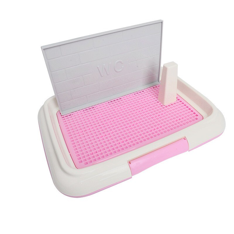 Duurzaam Indoor Mesh Hond Wc Met Muur Hond Potje Kolom Indoor Urinoir Training Golden Retriever Hond Huisdier Wc: Roze