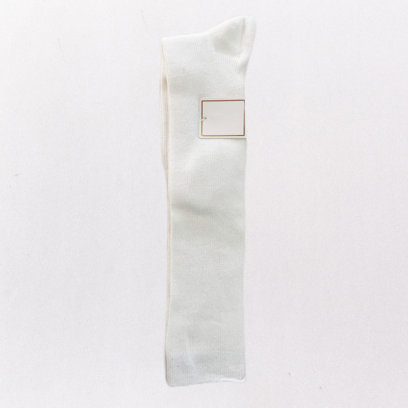 Calze da donna Calzini lunghi semplici in stile giapponese di nuova moda per le donne Calzini alti al ginocchio traspiranti di alta qualità Lady: WHITE