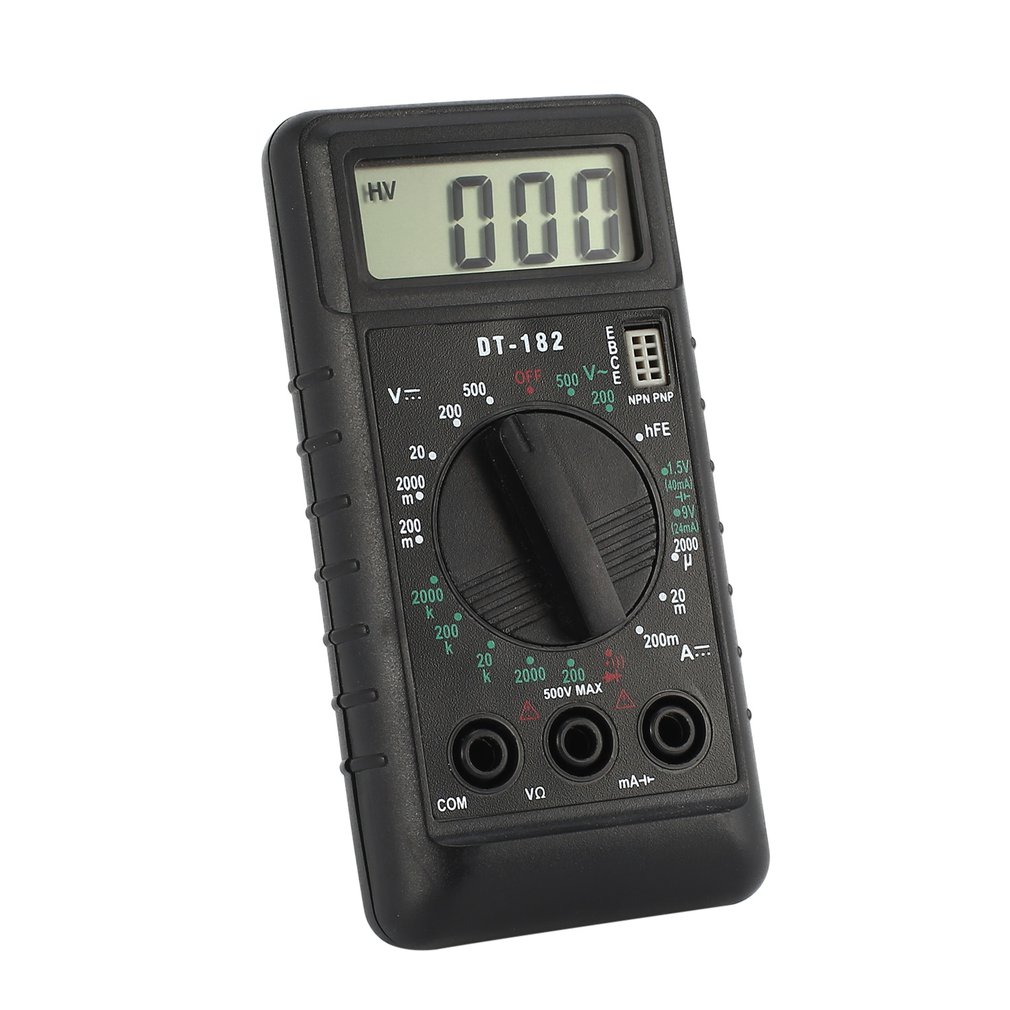 DT-182 Numérique Mini Multimètre DC/AC Compteur De Courant de Tension Poche Voltmètre Ampèremètre Diode Triode Testeur Multimètre