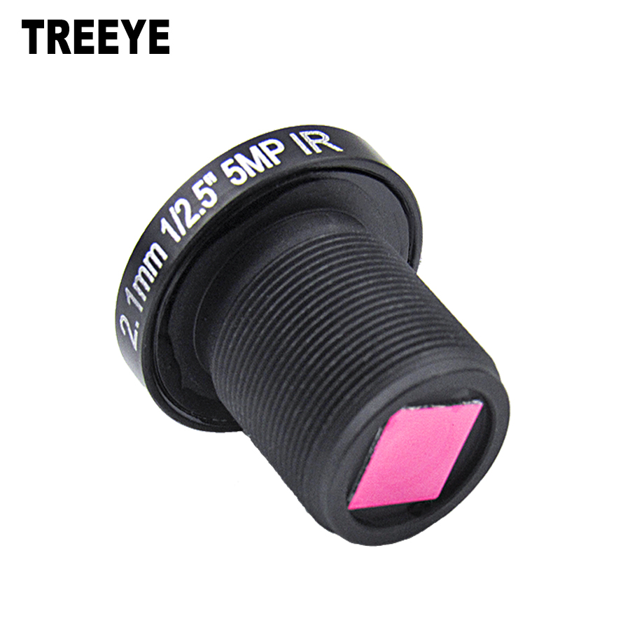 5 Megapixel 2.1mm Fisheye Action Camera Lens w/t IR Filter F2.0 M12 Mount Bredere Kijkhoek 155 graden