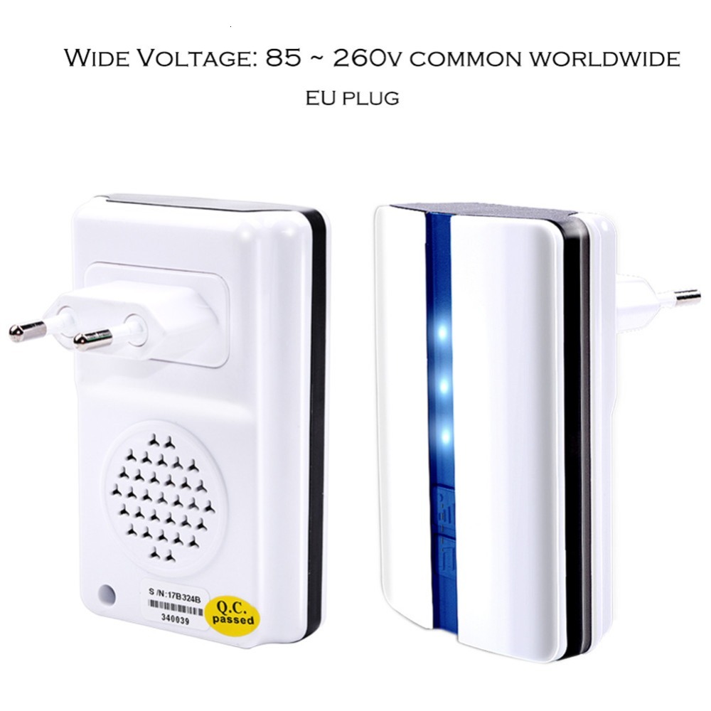 SMATRUL self powered Waterproof Wireless DoorBell no battery EU plug smart Cordless Door Bell 1 button 1 2 Receiver 110DB sound